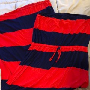 Striped Sleeveless Maxi Dress